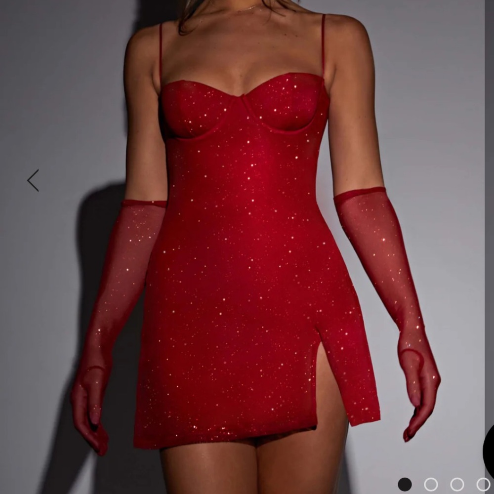 Babyboo - Pixie Mini Dress - Red Sparkle